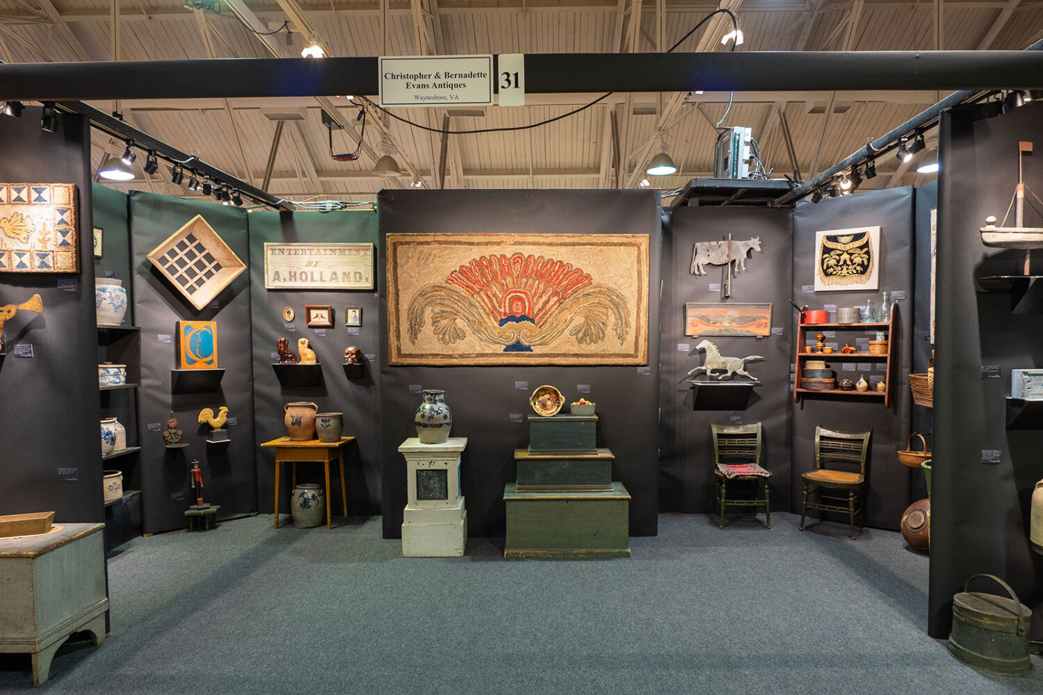 2024 New Hampshire Antiques Show Booth - Christopher & Bernadette Evans Antiques