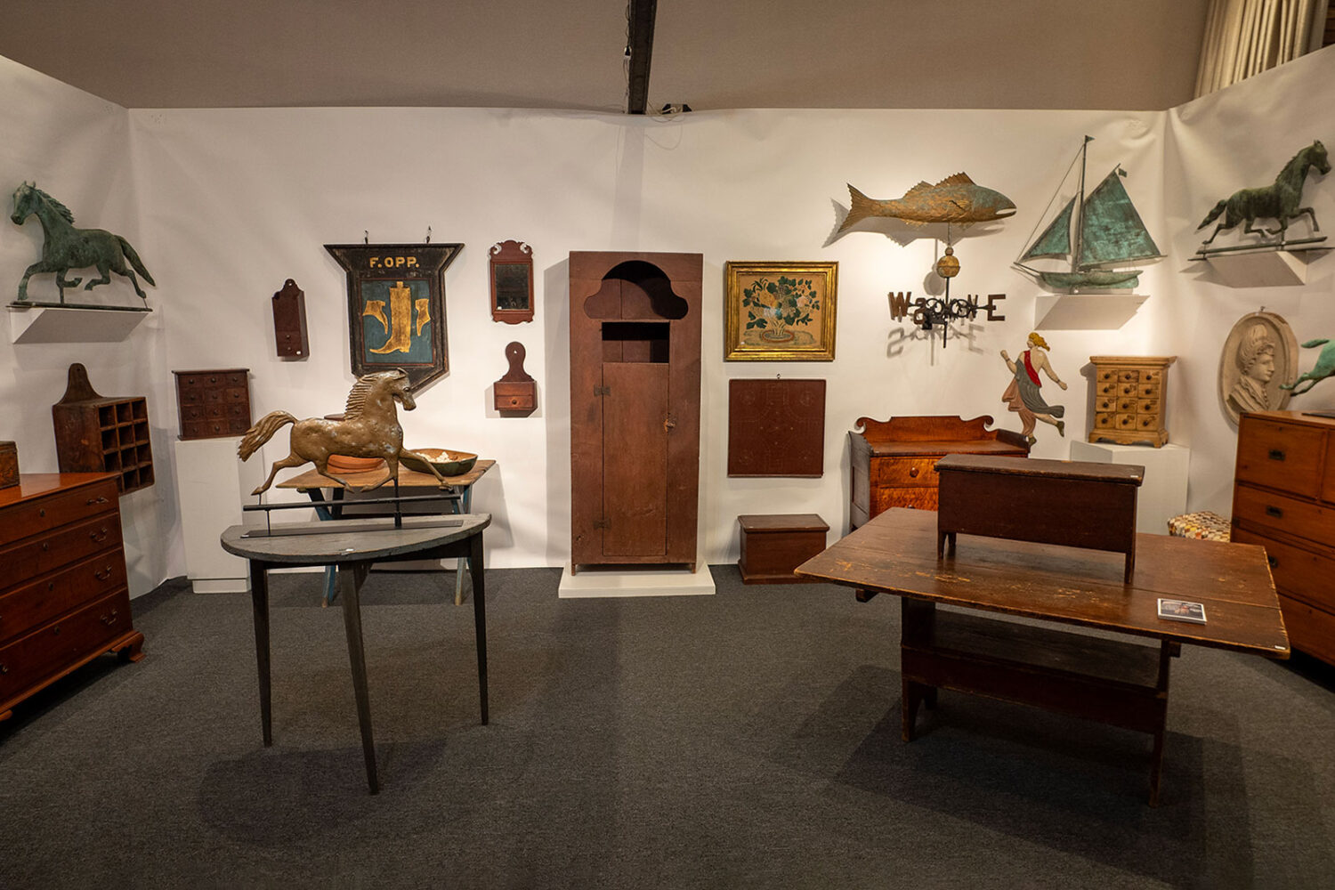 2024 New Hampshire Antiques Show Booth - Michael Whittemore Antiques & Folk Art